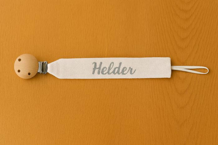 Attache tétine blanc personnalisable