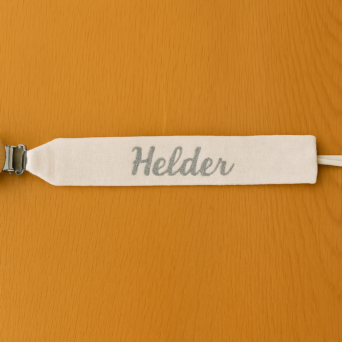 Attache tétine blanc personnalisable