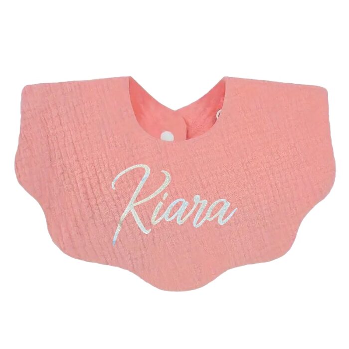 Bavoir rose personnalisable – Image 4