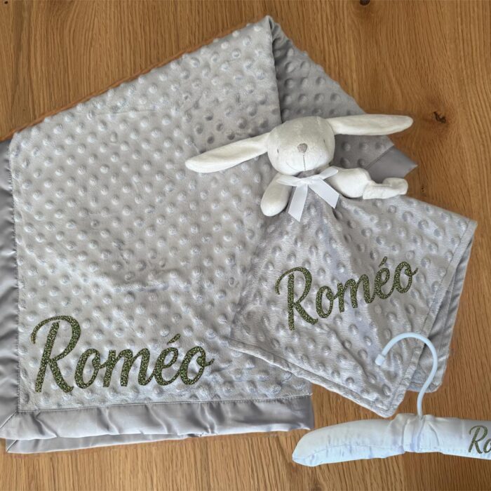 Coffret personnalisé gris - 3 pièces