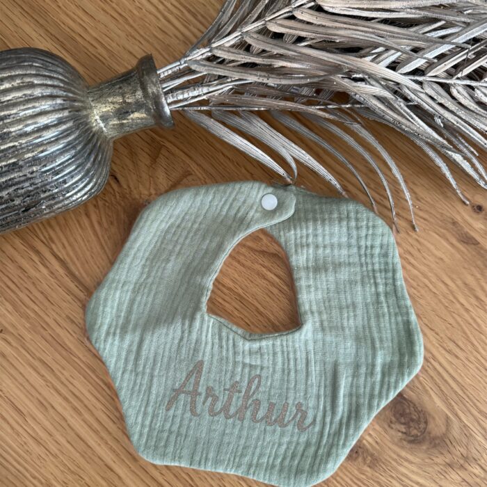 Bavoir vert personnalisable