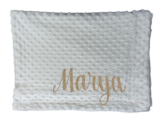 Coffret personnalisable couverture polaire légère, doudou lapin et attache tétine – Image 6
