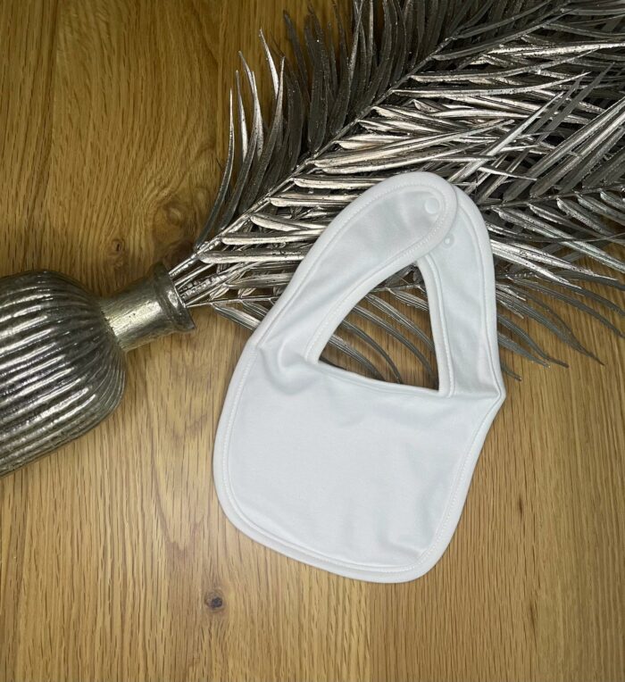 Bavoir blanc personnalisable – Image 2