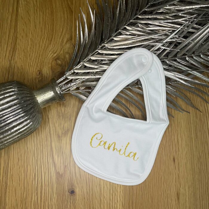 Bavoir blanc personnalisable