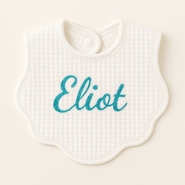 Bavoir blanc personnalisable