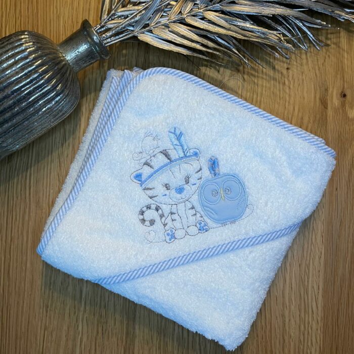 Cape de bain 100x100 bleu