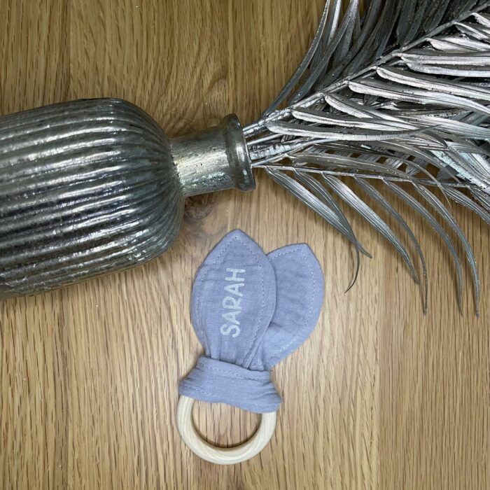 Hochet gris personnalisable