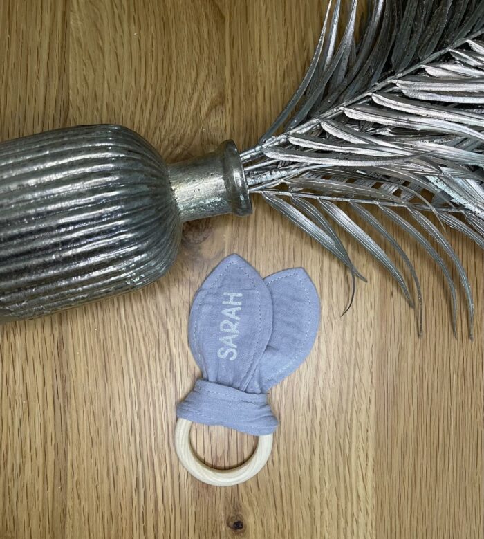Hochet gris personnalisable