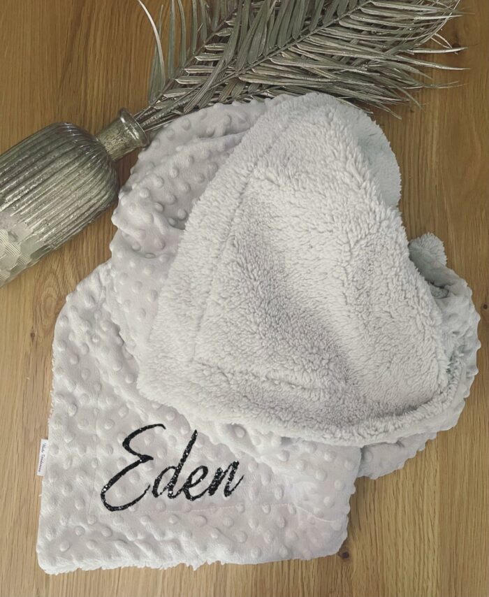 Couverture polaire gris personnalisable