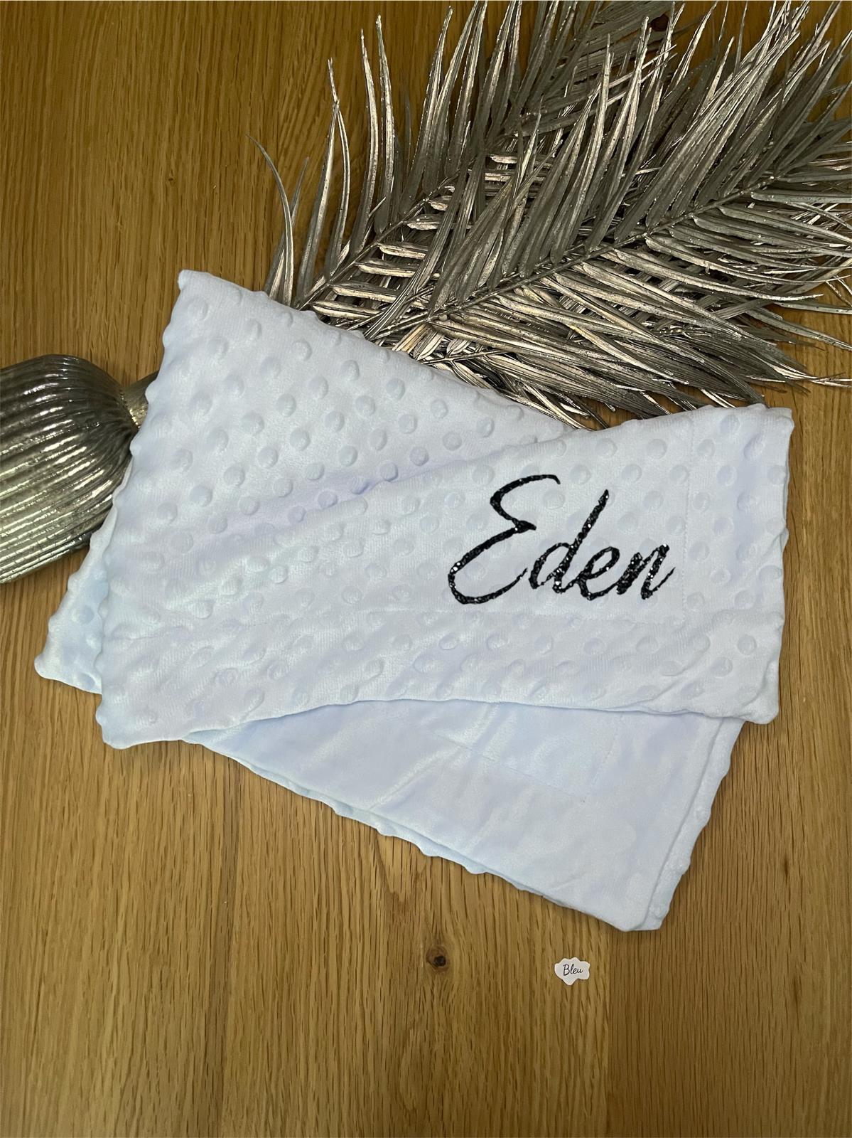 Couverture bleu personnalisable