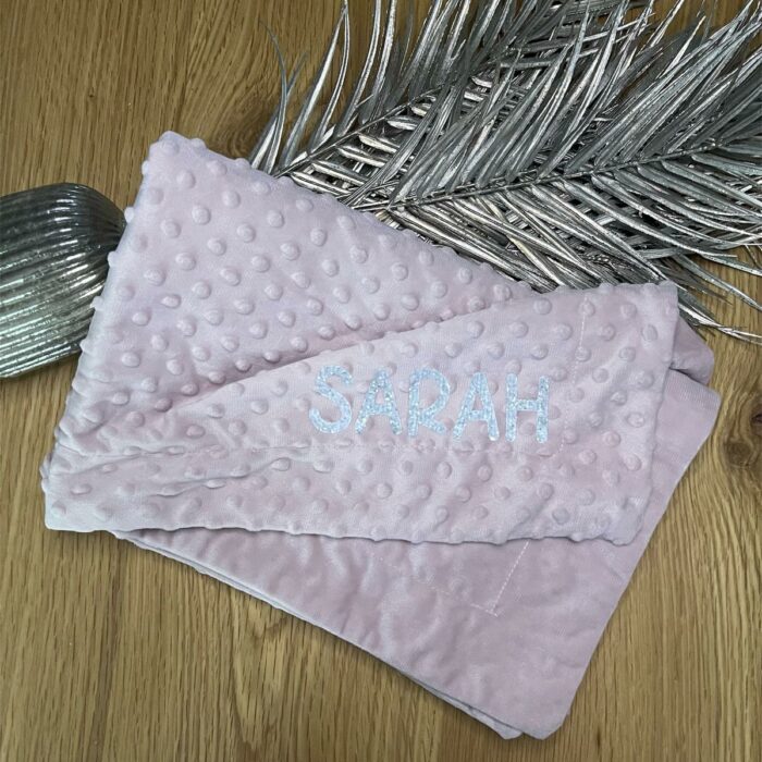Couverture vieux rose personnalisable