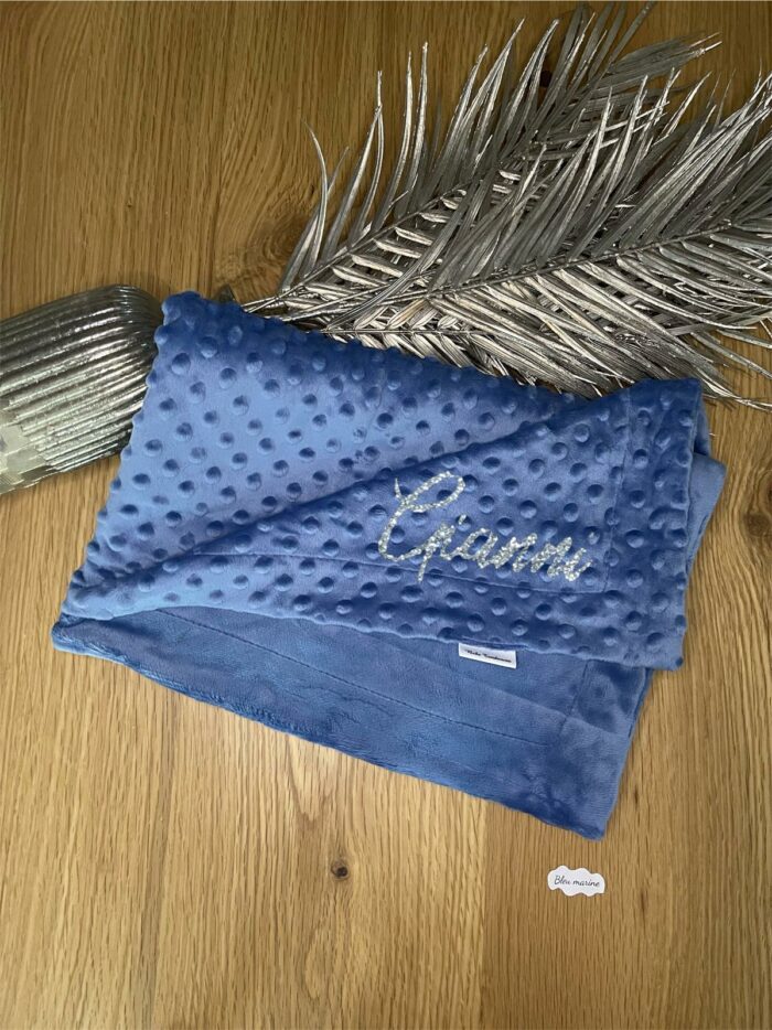Couverture bleu marine personnalisable