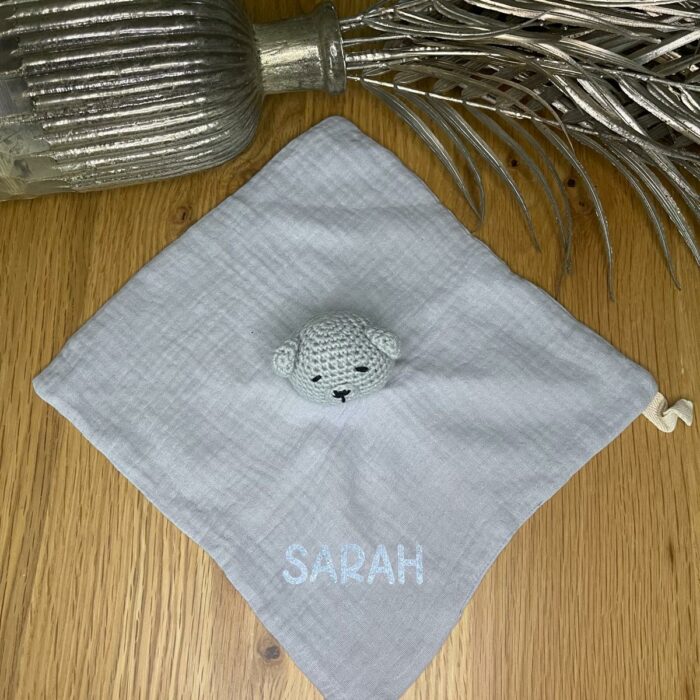 Doudou gris personnalisable