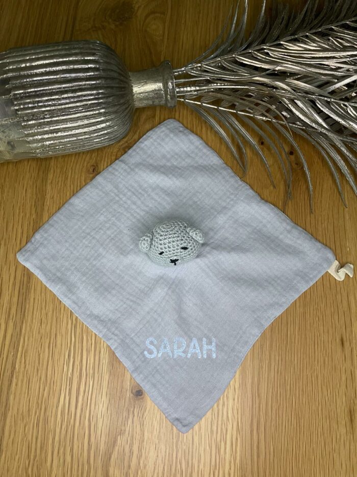 Doudou gris personnalisable