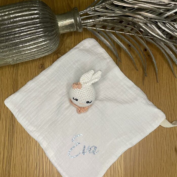 Doudou blanc personnalisable
