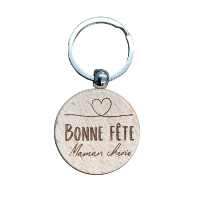 Porte-clés en bois fête des mères
